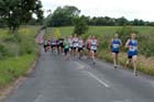 Soon after the start of the Tynedale 10k Road Race.